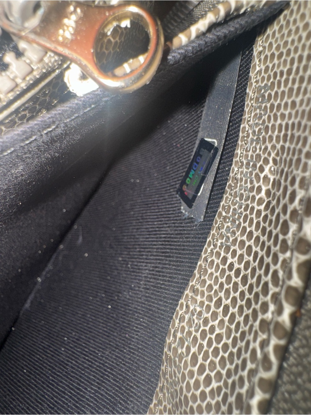 See By Chloe Taupe and Black snake Textured  Wallet - Picture 4 of 7